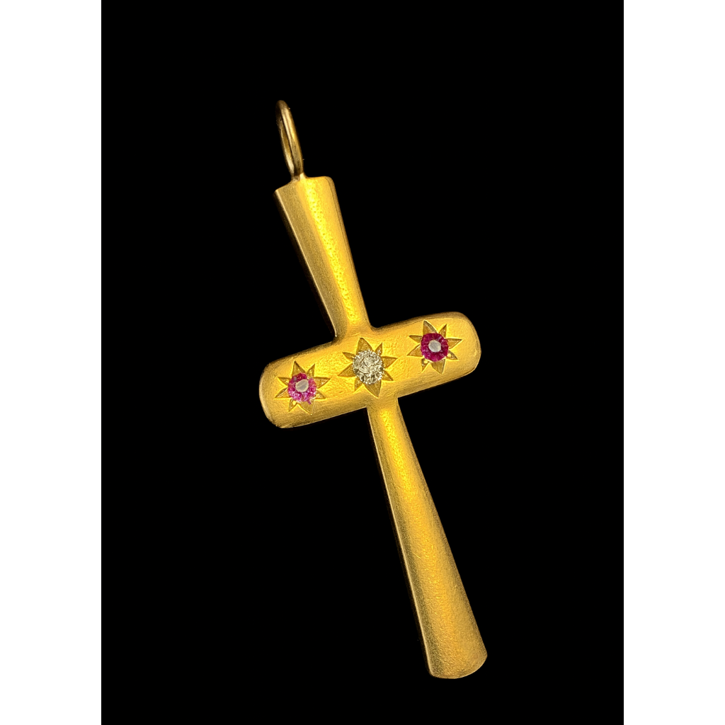 Victorian 18ct gold cross