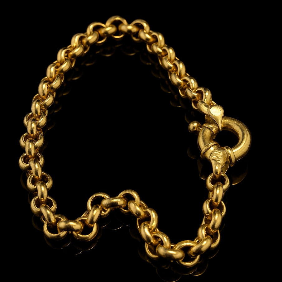 Bracelet - Cool chunky late Victorian bracelet with curb-link or belcher link.