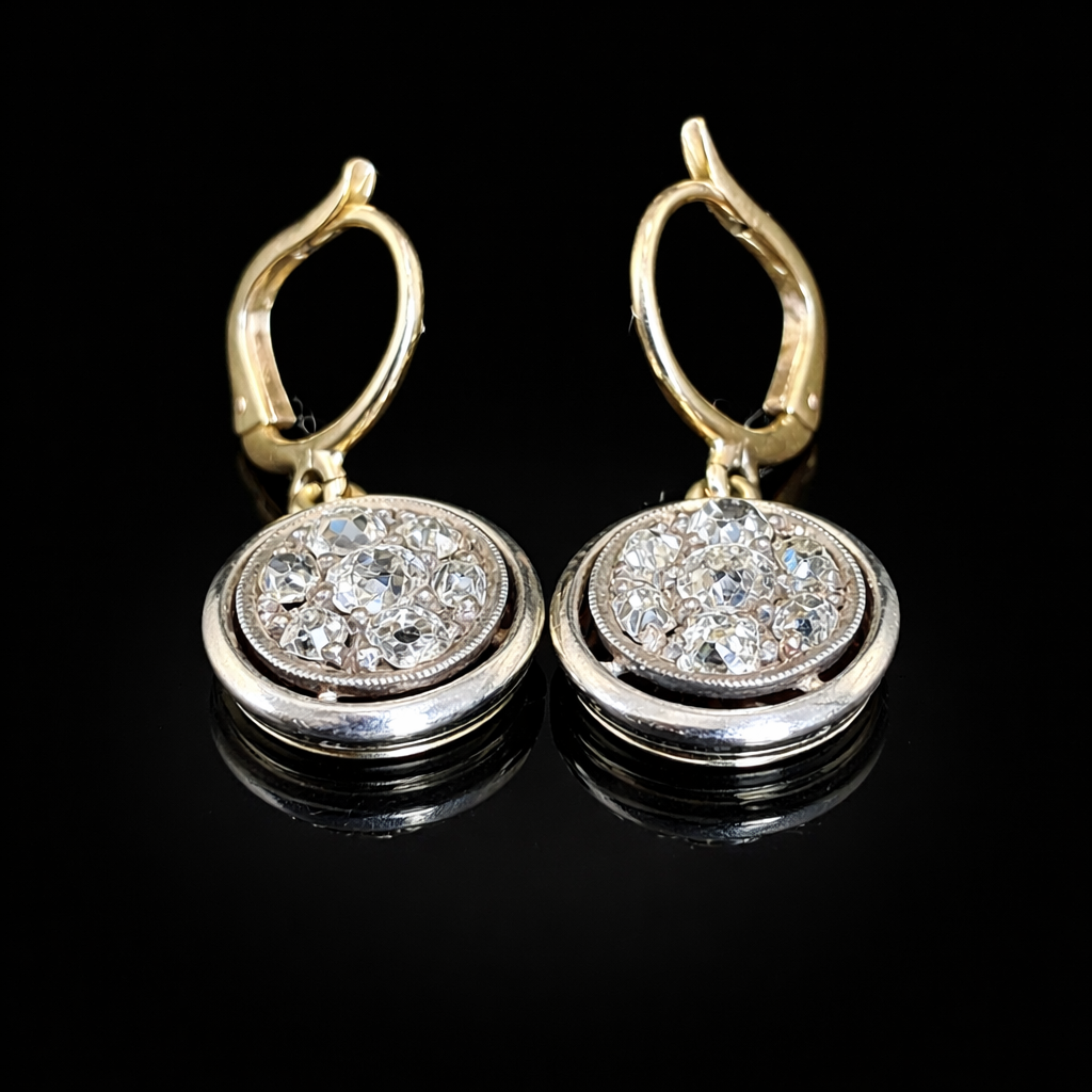 Vintage diamond drop earrings