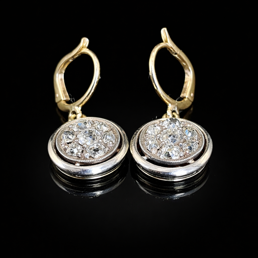 Vintage diamond drop earrings