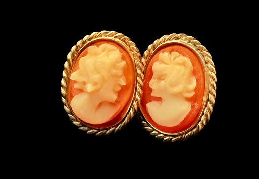 Shell Cameo Earrings