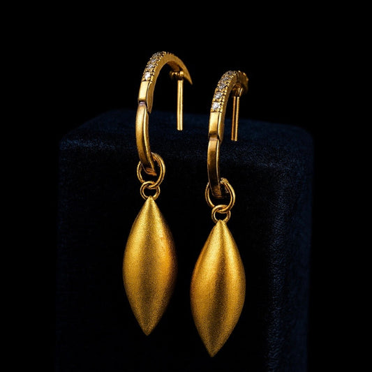 Diamond Gold Drop Earrings