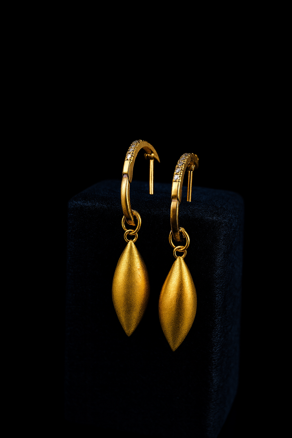Diamond Gold Drop Earrings