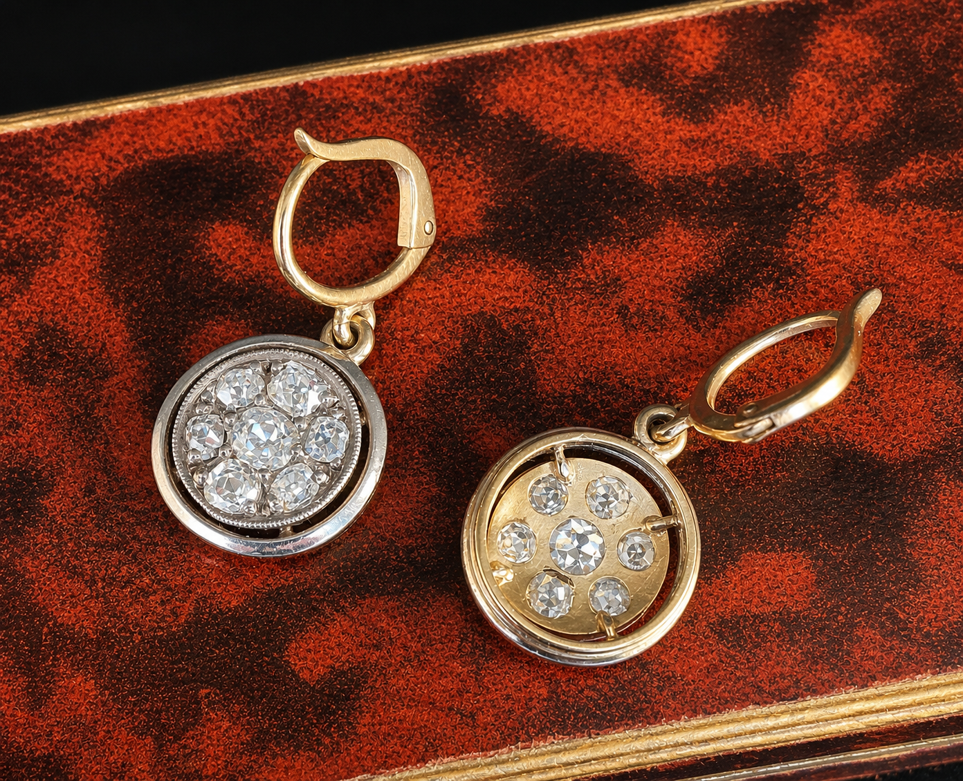 Vintage diamond drop earrings