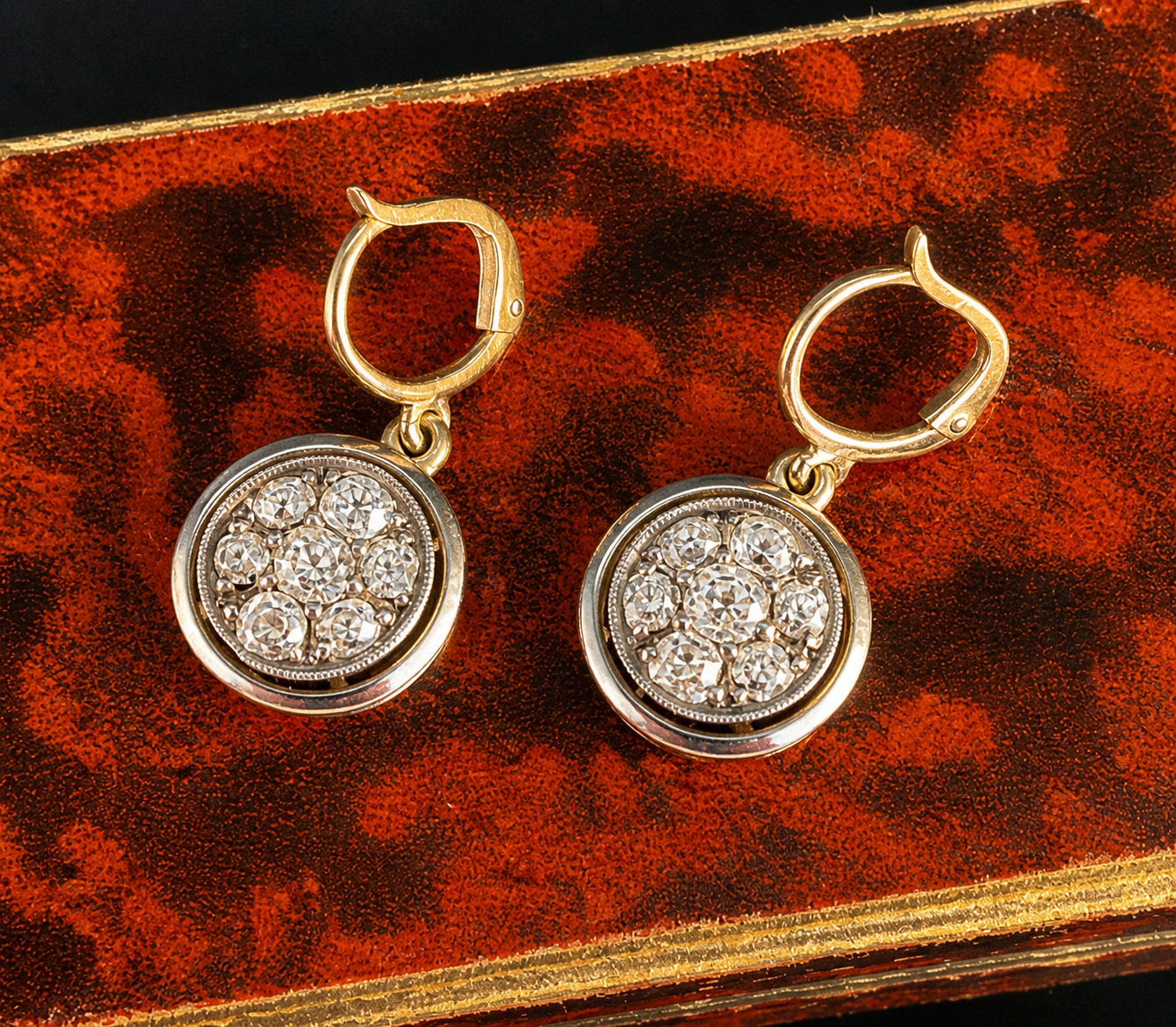 Vintage diamond drop earrings