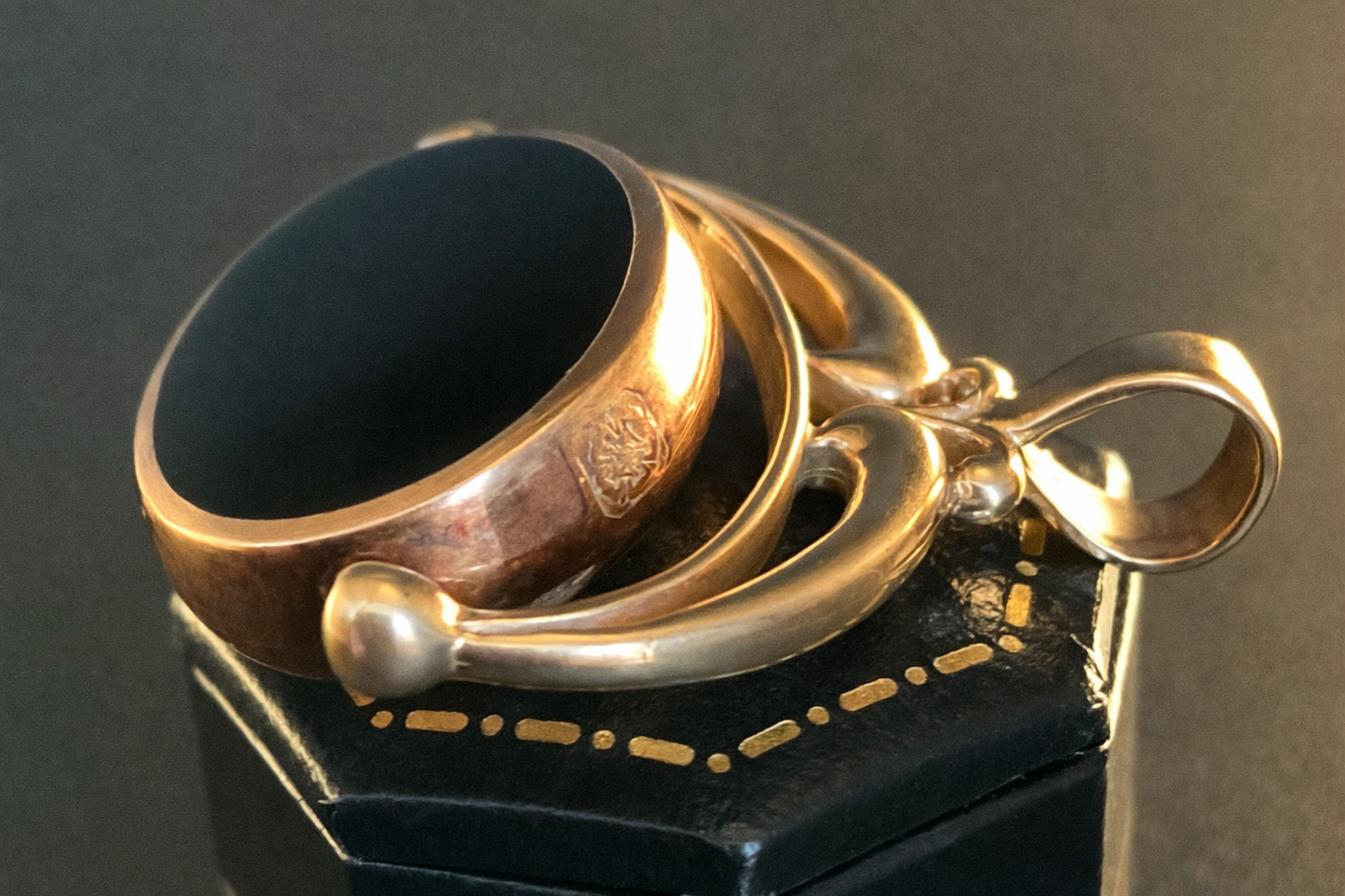 Vintage gold fob style pendant