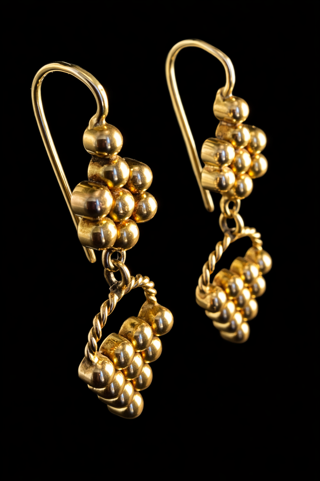 Vintage Etruscan revival earrings