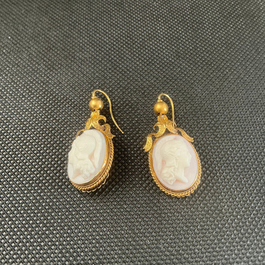 Beautifully composed Victorian Cameo Earrings