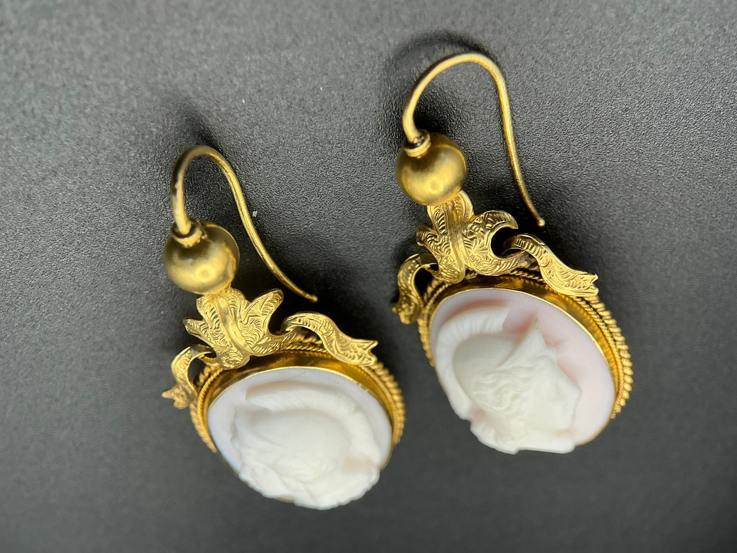 Beautifully composed Victorian Cameo Earrings