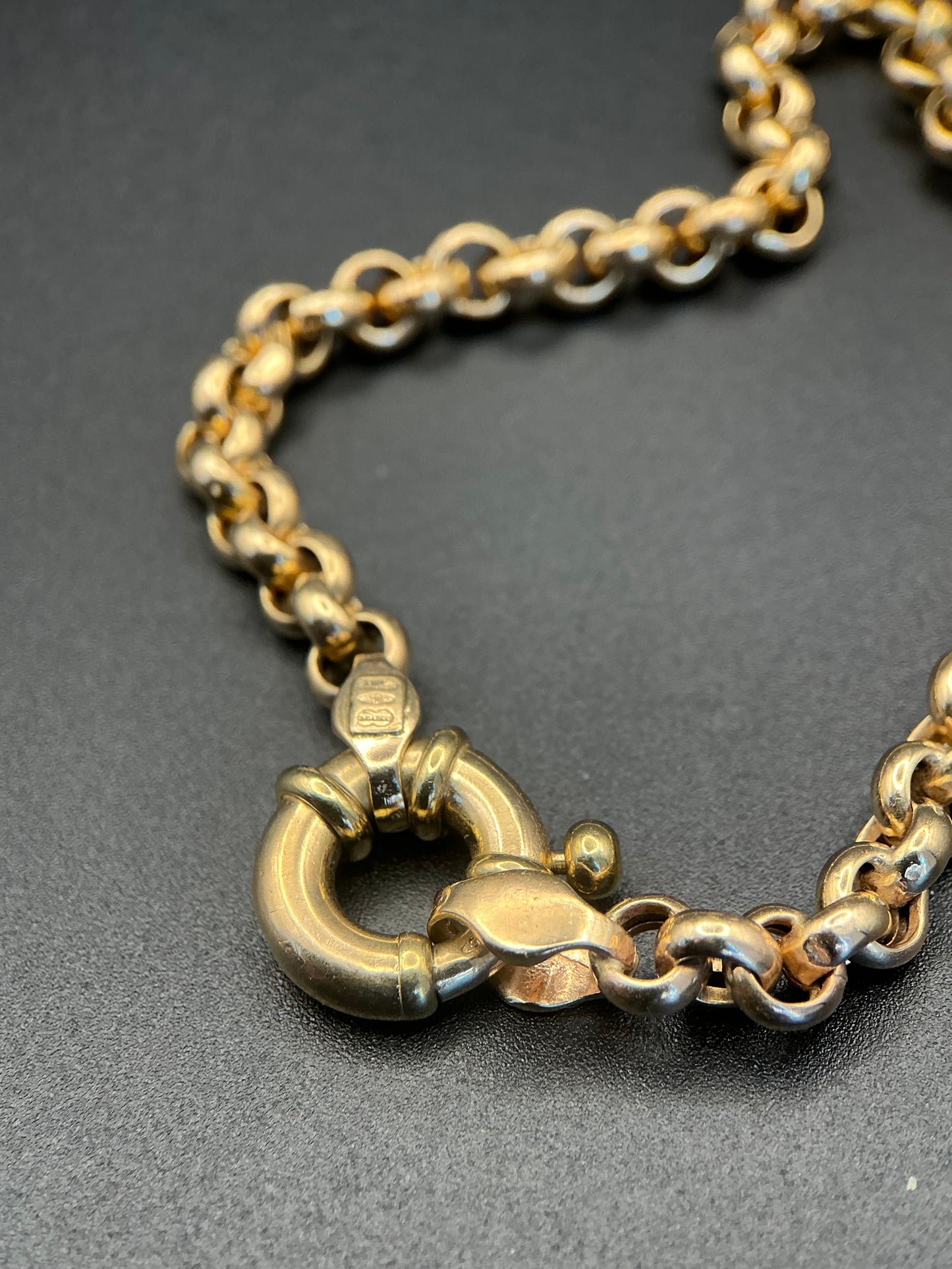 Bracelet - Cool chunky late Victorian bracelet with curb-link or belcher link.
