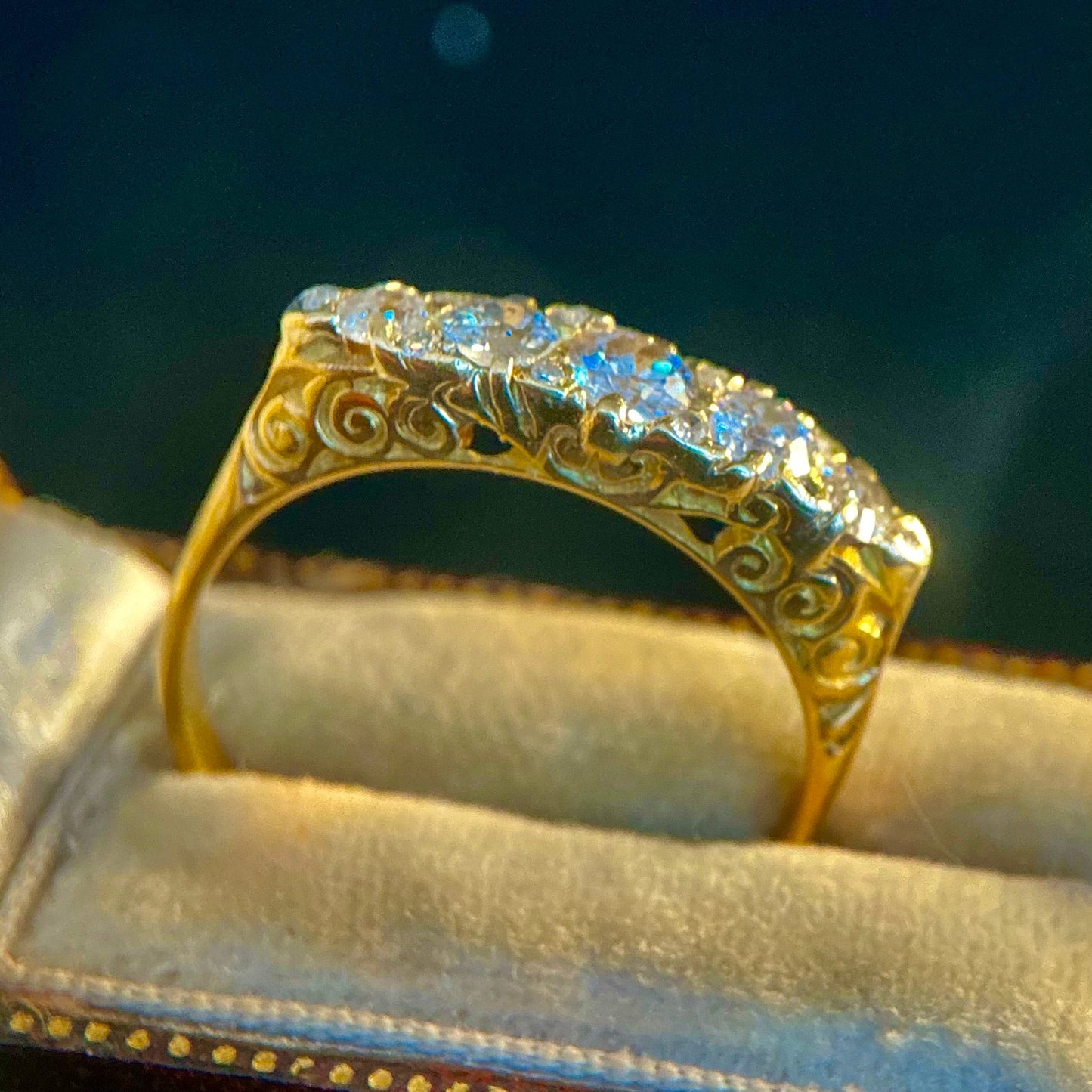 Victorian elegant old cut diamond ring