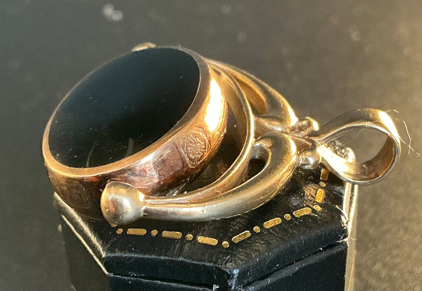 Vintage gold fob style pendant