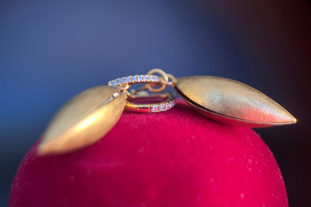 Diamond Gold Drop Earrings