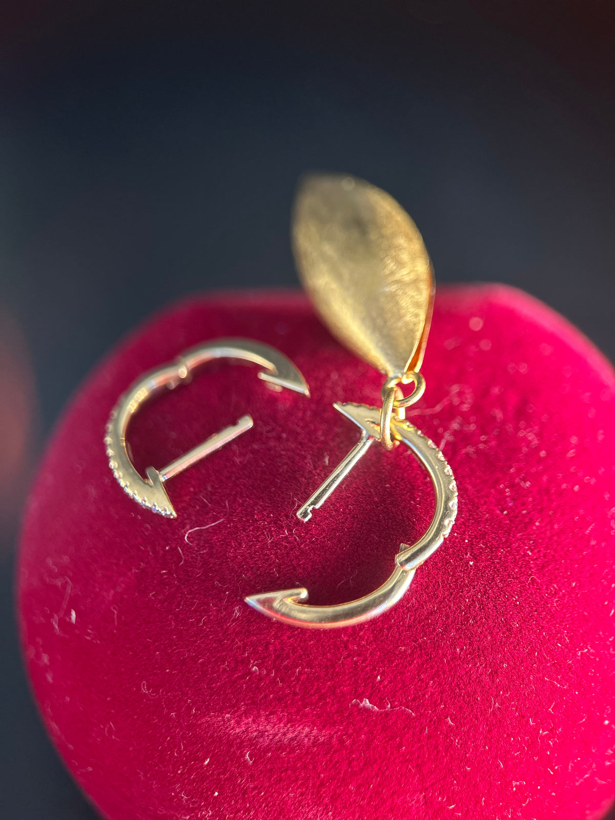 Diamond Gold Drop Earrings