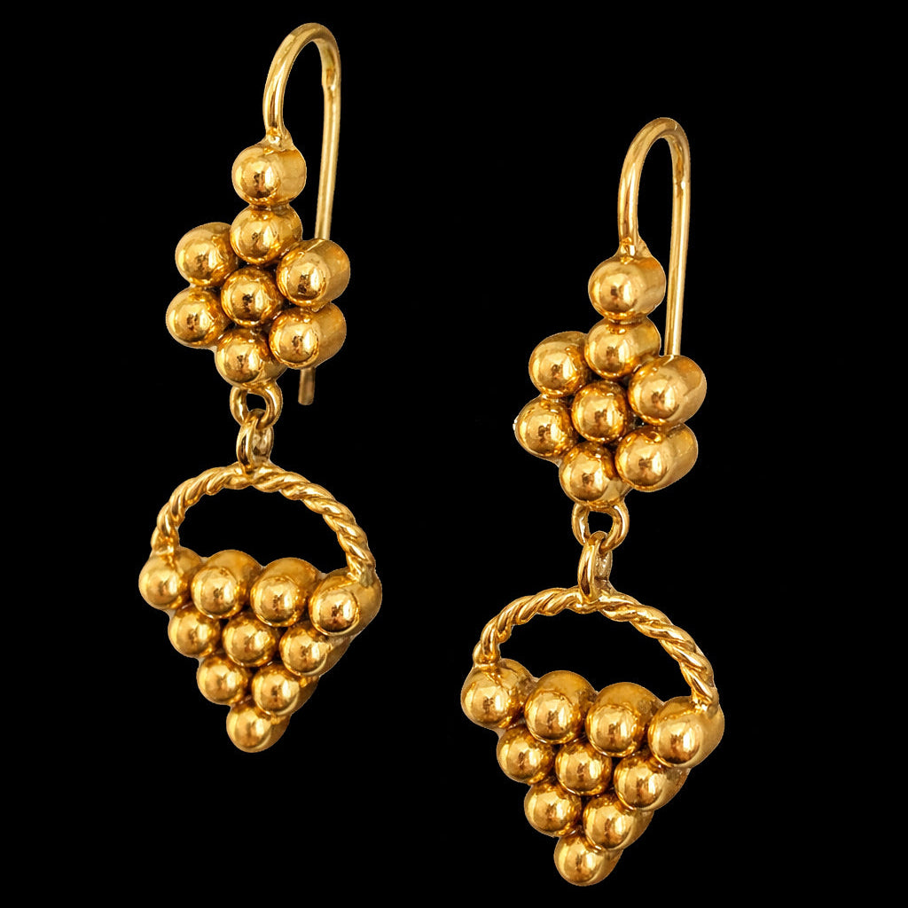 Vintage Etruscan revival earrings