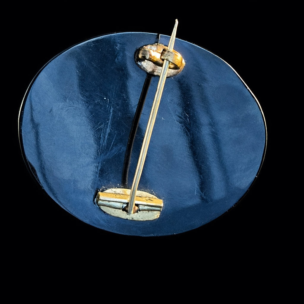 Whitby jet Victorian  brooch