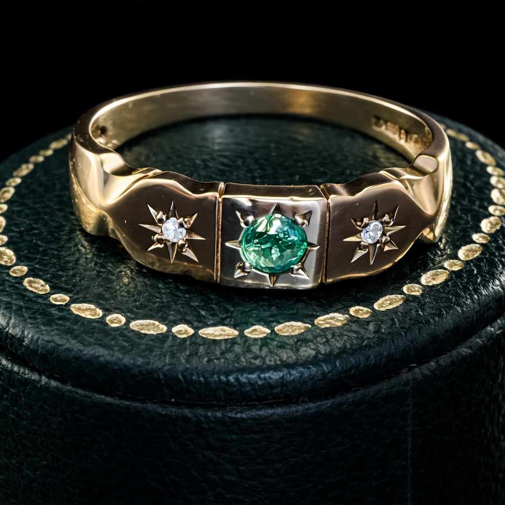 Victoria emerald and diamond ring